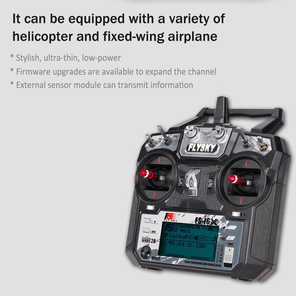 FS-i6X 6-10(Default 6)CH 2.4GHz AFHDS RC Transmitter w/ FS-iA6B Receiver