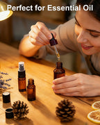 36 Pack 2oz Mini Amber Glass Spray Bottles for Essential Oils