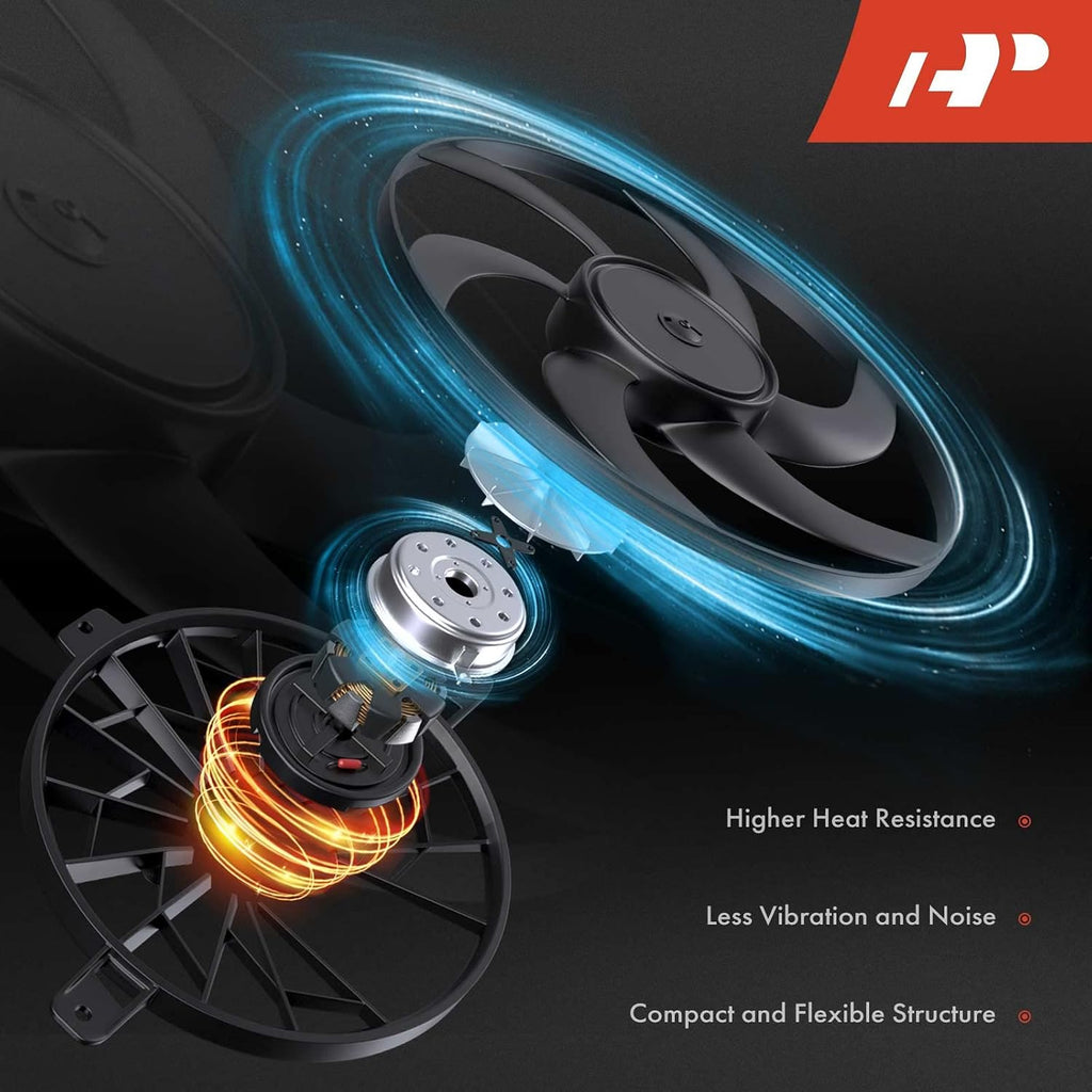 A-Premium Engine Dual Radiator and Condenser Cooling Fan Assembly