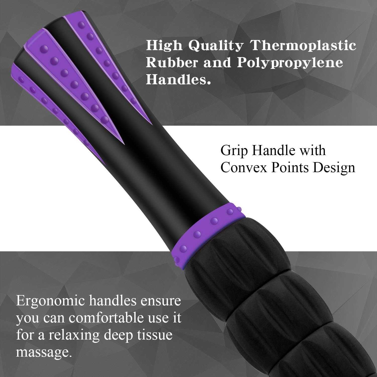 Muscle Roller Massage Roller Stick- Deep Tissue Fascia Blaster for Myofascial Pain Relief, Lymphatic Drainage & Body