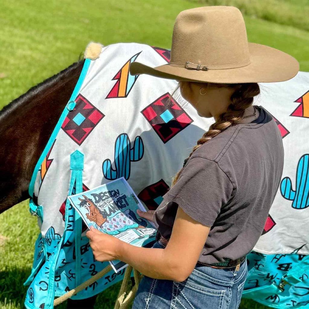 Economy Plus Turnout Blanket with Standard Neck for Horses, 72" - 1200 Denier Waterproof Shell, 240g Polyfill