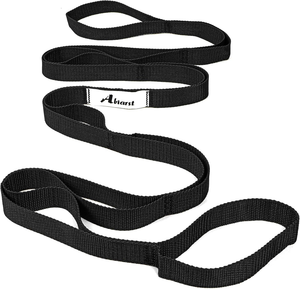 Stretching Strap Yoga Straps for Physical Therapy, 10 Loops Non-Elastic Stretch Band for Pilates, Flexibility