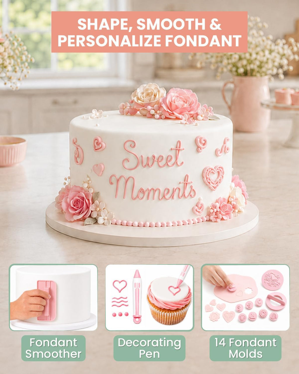 165PCs Cake Decorating Kit with Video Course for Beginners & Pros