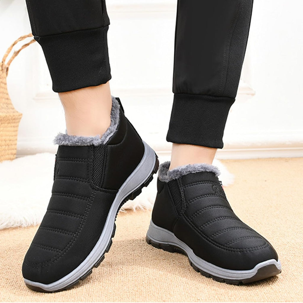 Snow Boots for Women Winter Warm Sheepskin-lined Waterproof Non Slip Orthopedic Shoes Ankle Sneakers with Arch