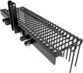60" Durable Powder Coated Steel Pine Straw Rake, Steel Spring Landscape Rake for Leaves, Pine Needles, Straw, and