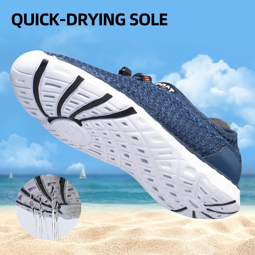 Men's Water Shoes Quick Dry for Beach Swim Pool Fishing | Adult Breathable Summer Walk Aqua Sandals for River