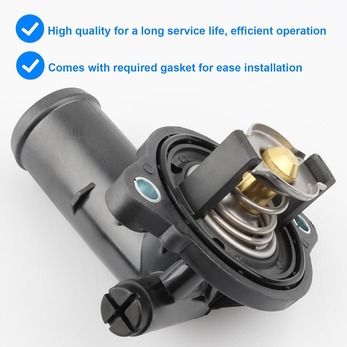 Thermostat Housing Assembly, Replace 902-3035 Compatible with Chrysler Dodge 3.6 3.6L - 2011-2022 Chrysler 300, 2011-2022 Challenger, 2011-2022 Charger, 2013-2017 Chrysler 300C