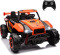 24V Ride on Car Toys for Big Kids, 4 Wheeler Electric Off-Road UTV Trucks with 2-Seater, LED Lights, Music and Remote