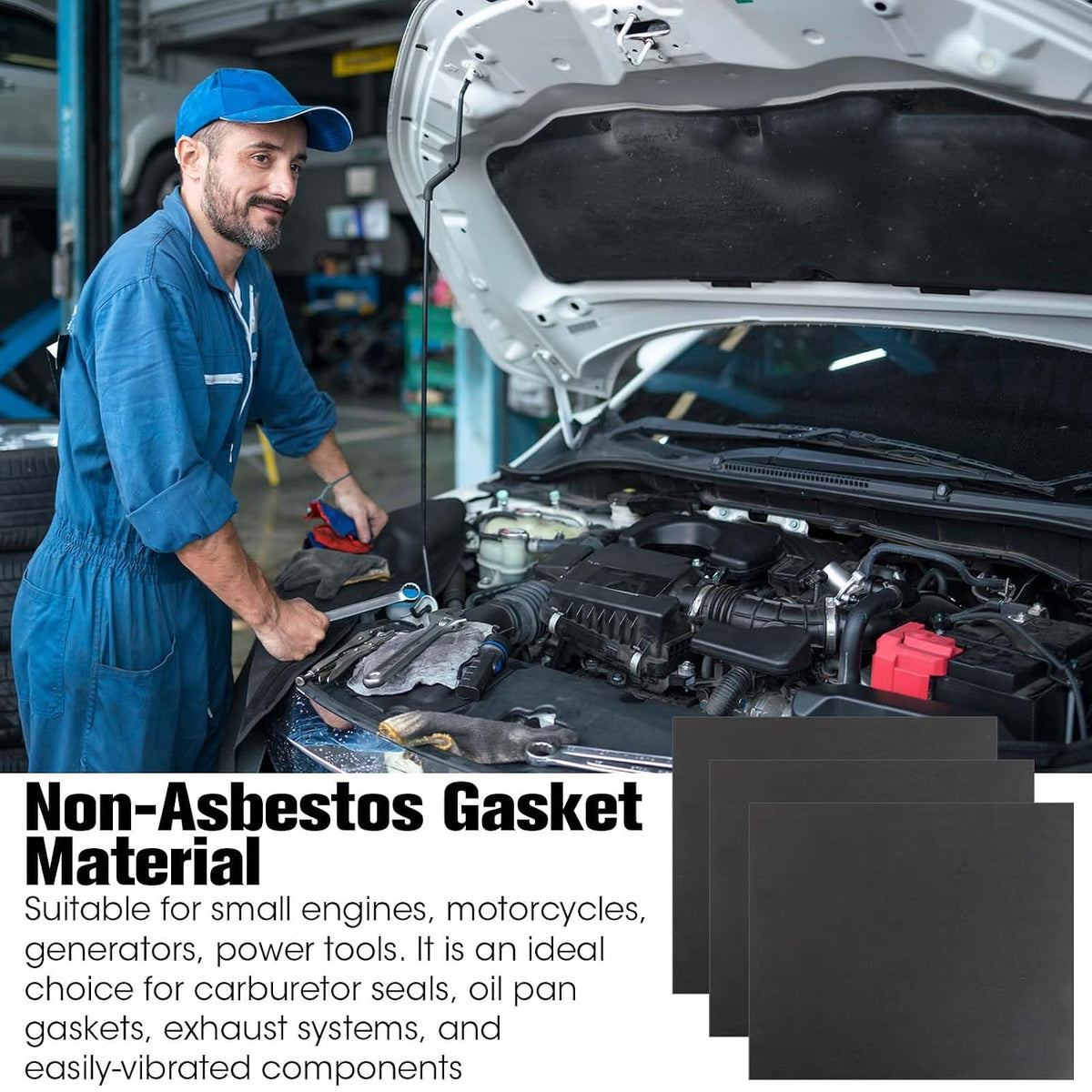 Non-Asbestos Gasket Material Sheet Kit, 13.8" x 11.8"