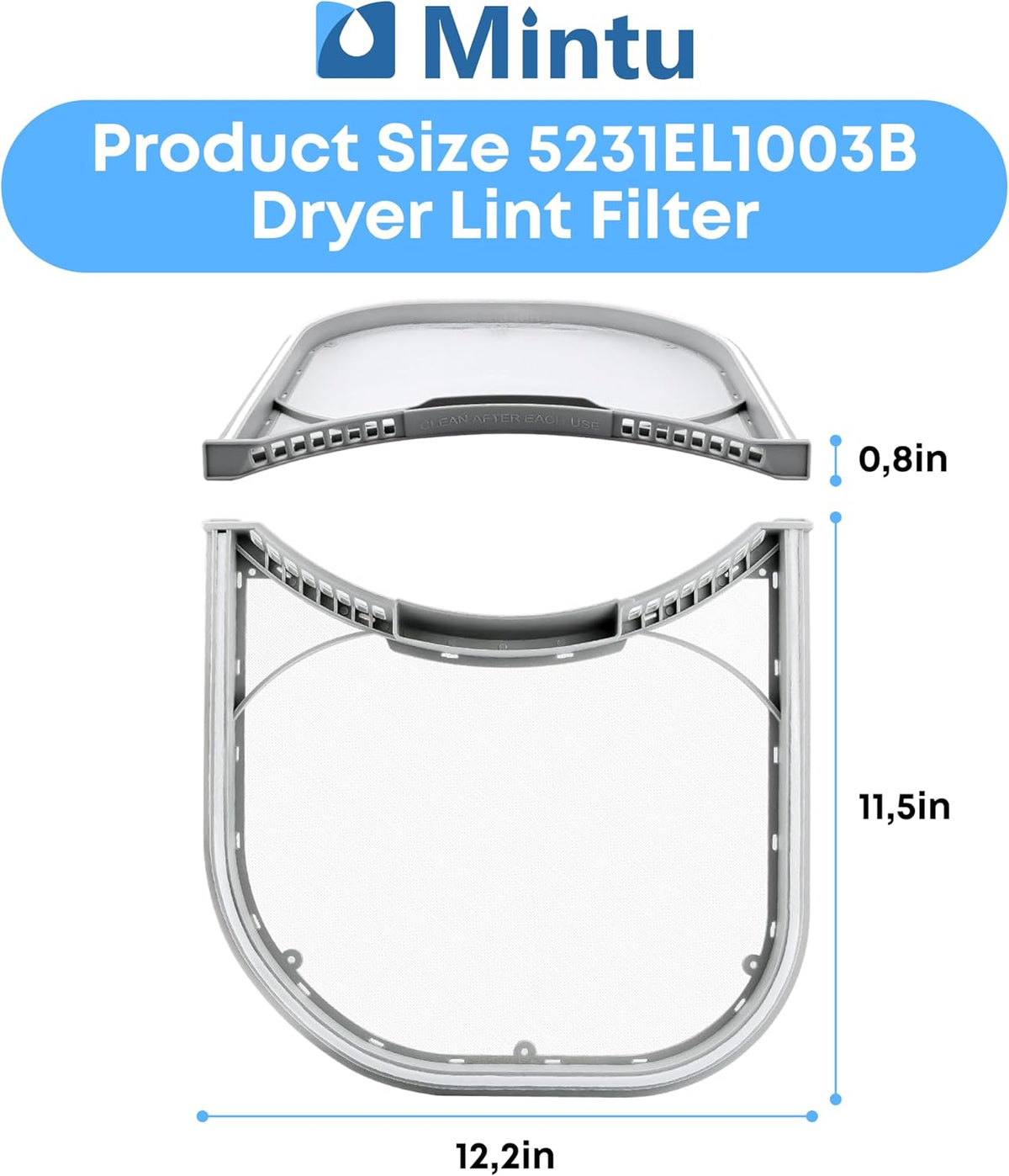 Dryer Lint Filter Replacement For LG Dryer DLGX2551R DLGX2551W DLGX2651R DLGX2651W DLGX2656V DLGX3071R DLGX3071W DLGX7188RM DLGX7188WM DLGX8388NM DLGX8388WM
