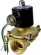 HFS(R) Electric Solenoid Valve Copper Normally Closed for Water Air Gas (12V DC 1IN NPT)