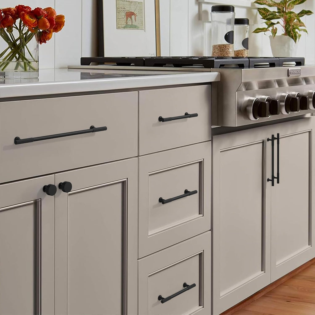 Matte Black Cabinet Handles Kitchen Pulls 10 Inch 10 Pack