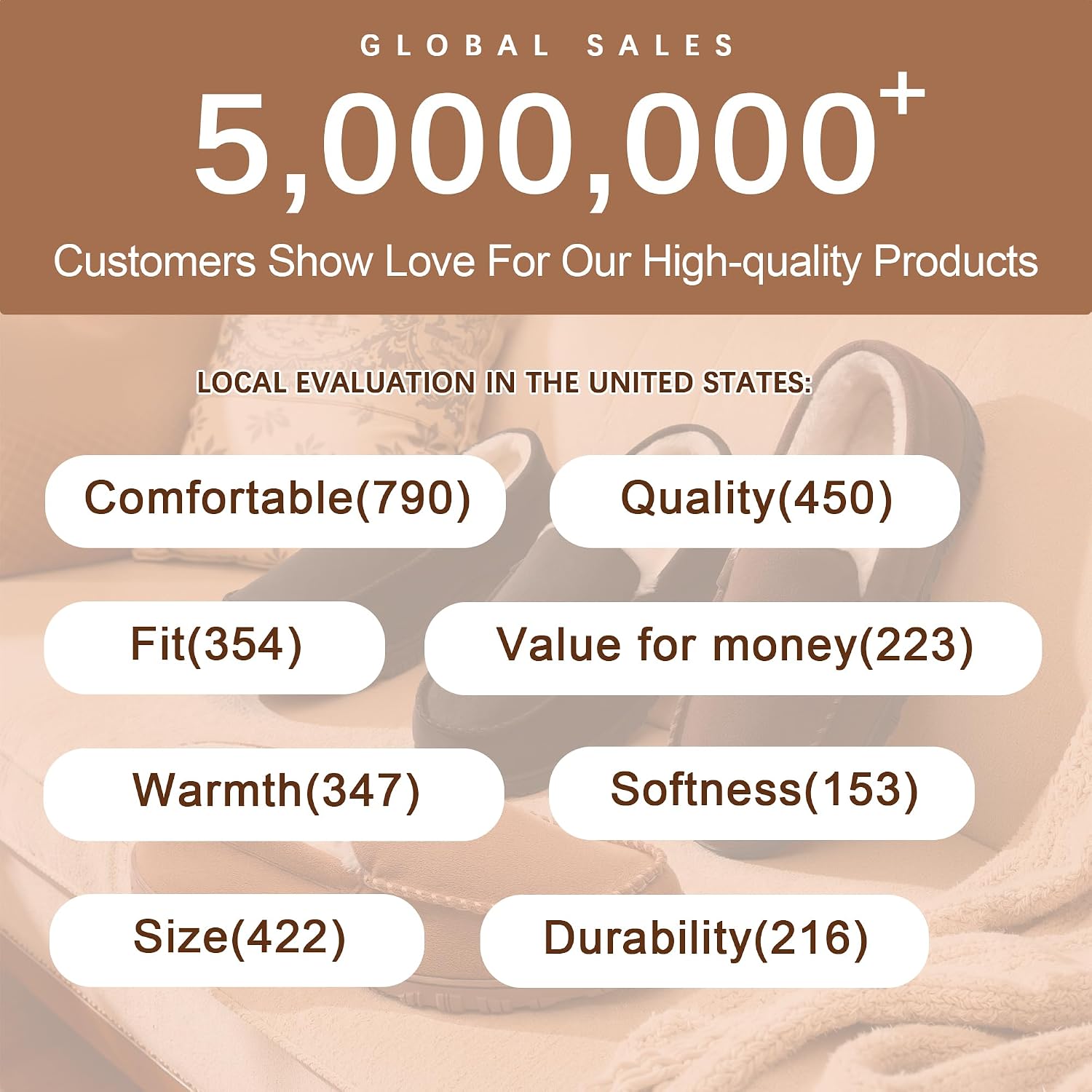 Men's Slippers Indoor Outdoor Warm Soft Plush Memory Foam House Slippers for Men Comfortable Bedroom Moccasin Slipper