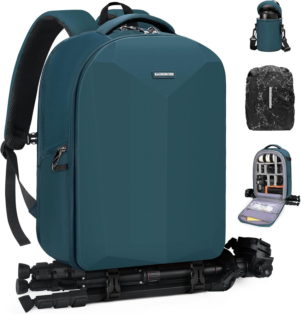 Camera Backpack Hard Shell for DSLR/SLR Waterproof Camera Bag with Laptop Compartment 15.6 Inch Professional Camera