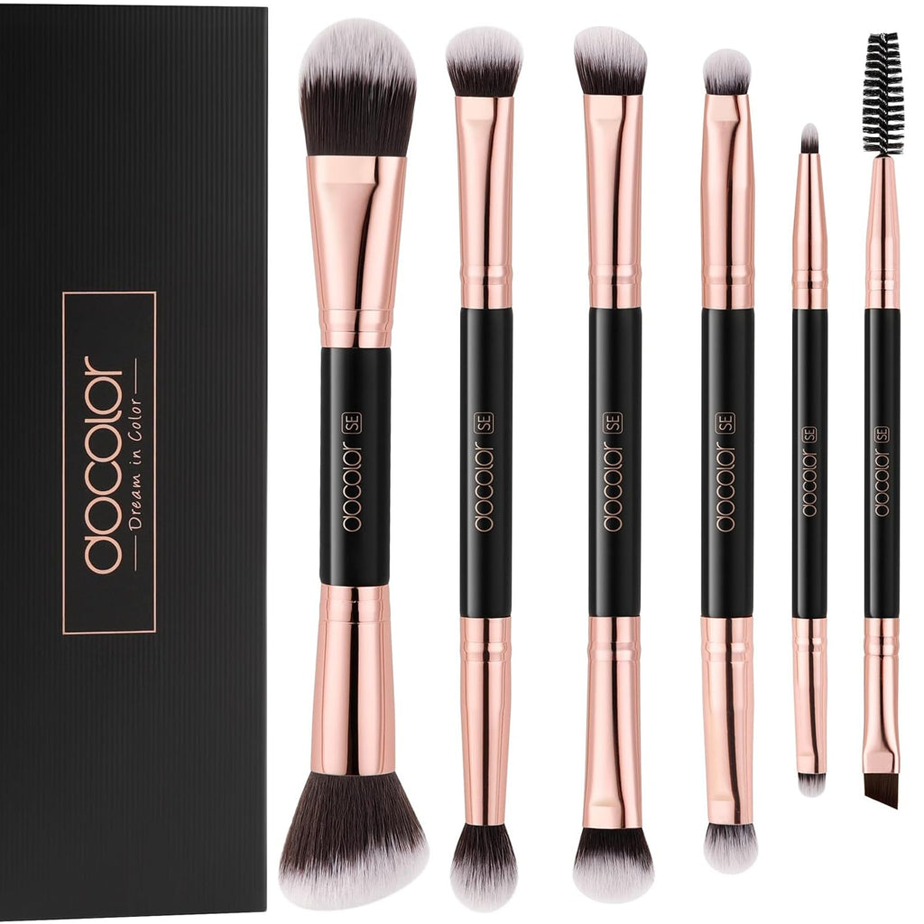 6 Piece Dual-Sided Eyeshadow Brushes - 12 Functions in 1 Set