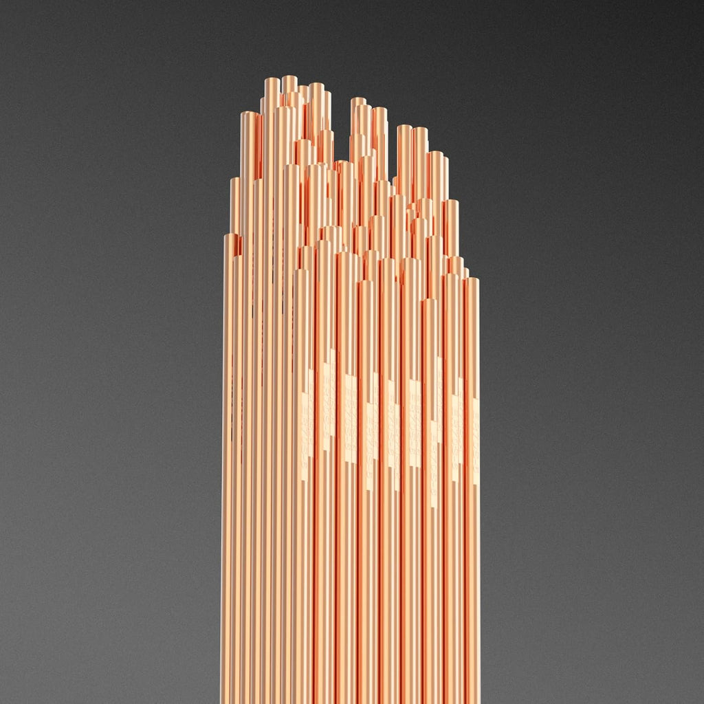 ER70S-6 Copper-Coated Mild Steel TIG Welding Rod, 3/32", 5LB | Copper-coated to resist rust, smooth flow for strong