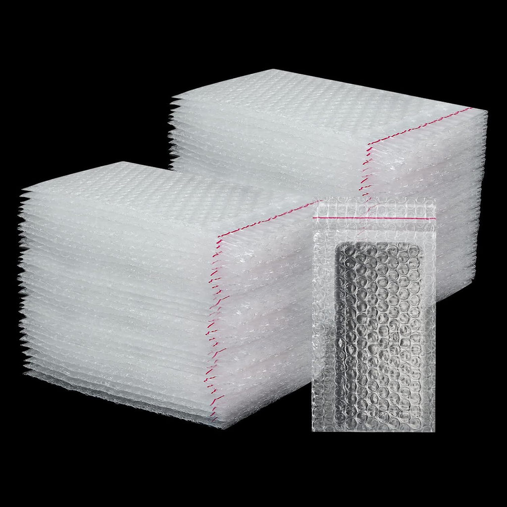 100 Pack 5x7 Inch Bubble Out Bags Pouches, Clear Bubble Protective Wrap Bags, Bubble Double Walled Cushioning Pouch