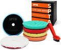 Polishing Pads, 5Pc 5 Inch 125mm Orbital Buffer Polisher Pads and 1Pc Microfiber Buffing Pads, Foam Polish Pad for