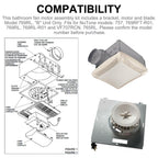 769RL B Unit Bathroom Fan Motor Replacement S0504B000