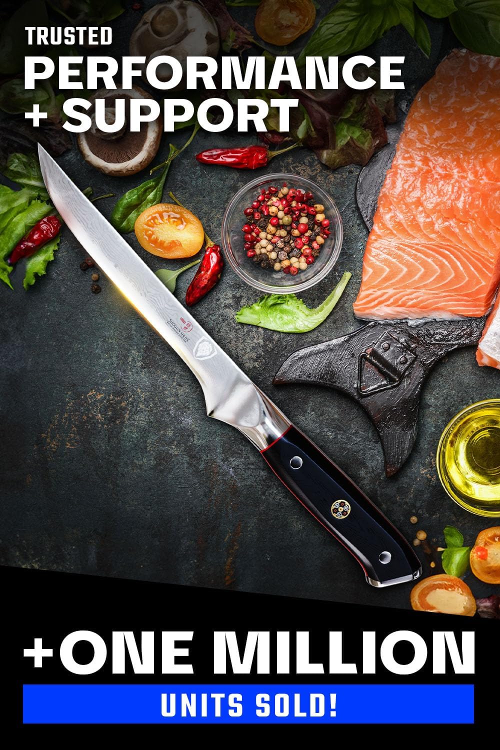 6" Boning Knife - AUS-10V Damascus Steel