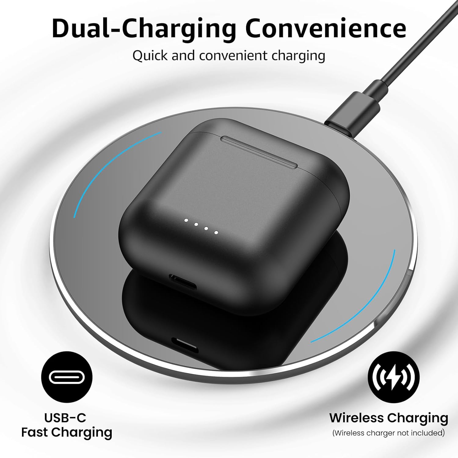 T6 Wireless Earbuds, Bluetooth Ear Buds, Stereo Sound in Ear Headphones, 50 Hours Playtime, AI Clear Call, Wireless