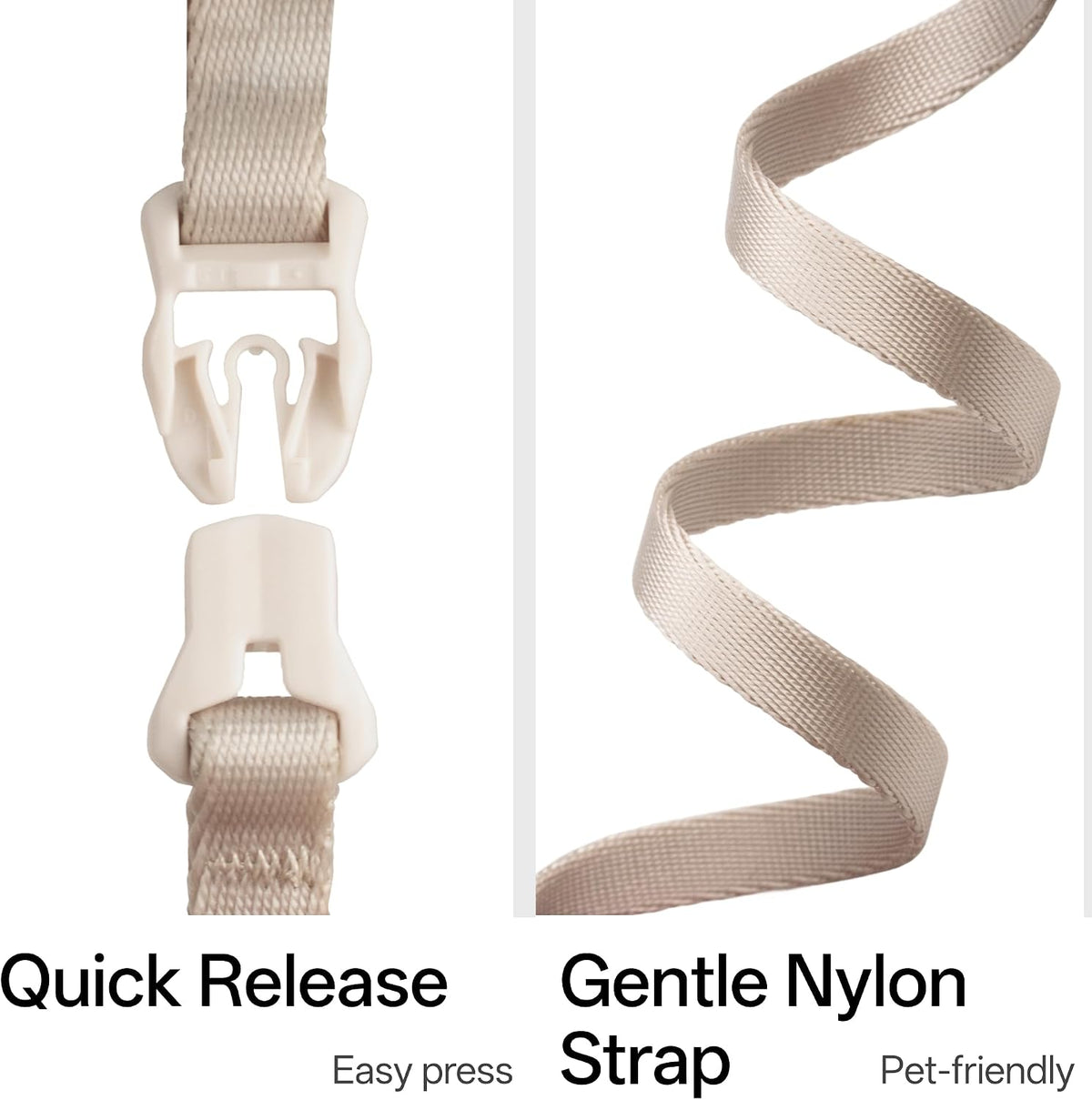 Escape Proof Cat Harness Anti-Choke Quick Release, Linen