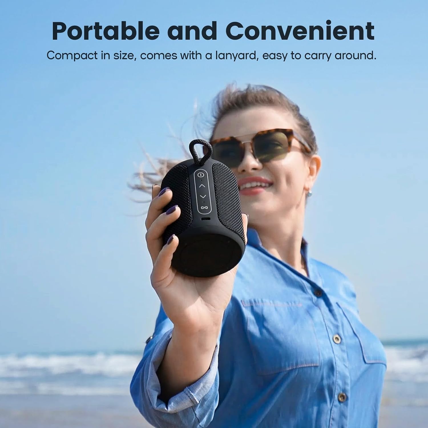 Bluetooth Speaker Wireless,IP67 Waterproof & Dustproof Portable Speaker with Lights,15W Loud Stereo Sound, 2500mAh