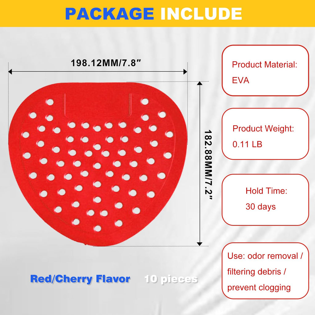 20 Packs Urinal Screen Deodorizer, Cherry Scented Urinal Pads