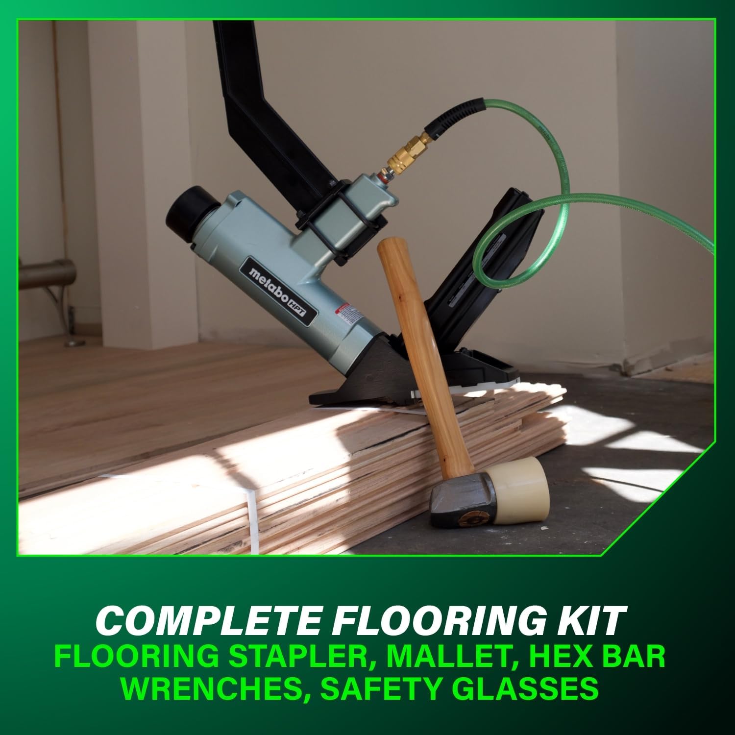 2-in-1 Flooring Nailer & Stapler, Accepts 16-Gauge L-Shaped Cleat Nails &15.5-Gauge 1/2-Inch Crown Flooring Staples