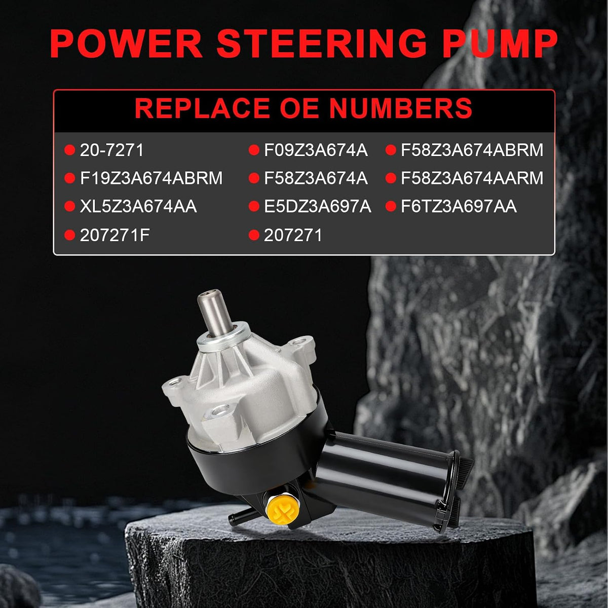 Power Steering Pump with Pulley Replaces F09Z3A674A