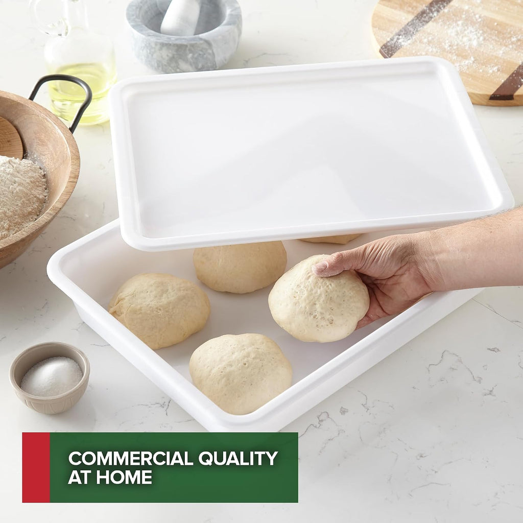 Dough Proofing Container with Lid (2 Pack) Homemade Bread and Pizza Dough Storage Box for Proofing