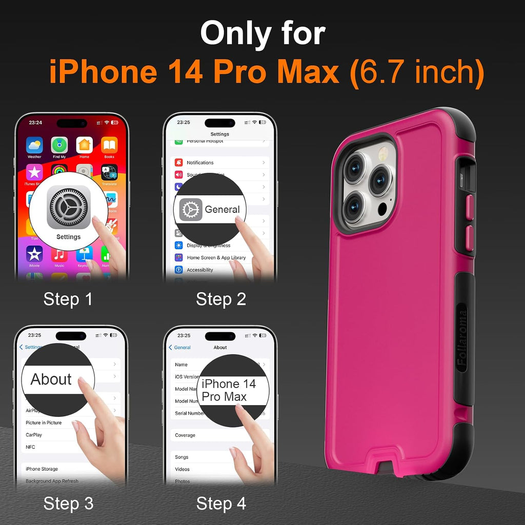 for iPhone 14 Pro Max Case, Compatible with MagSafe, Heavy Duty Shockproof Protective Phone Case, Anti-Drop