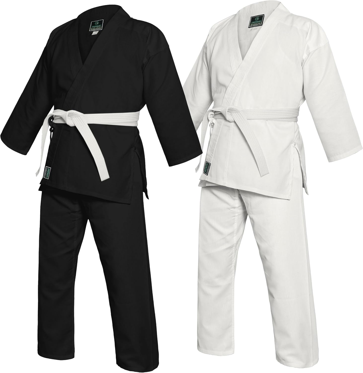 Karate Uniform for Kids & Adults Lightweight Student Karate Gi Martial Arts Uniform black with Belt