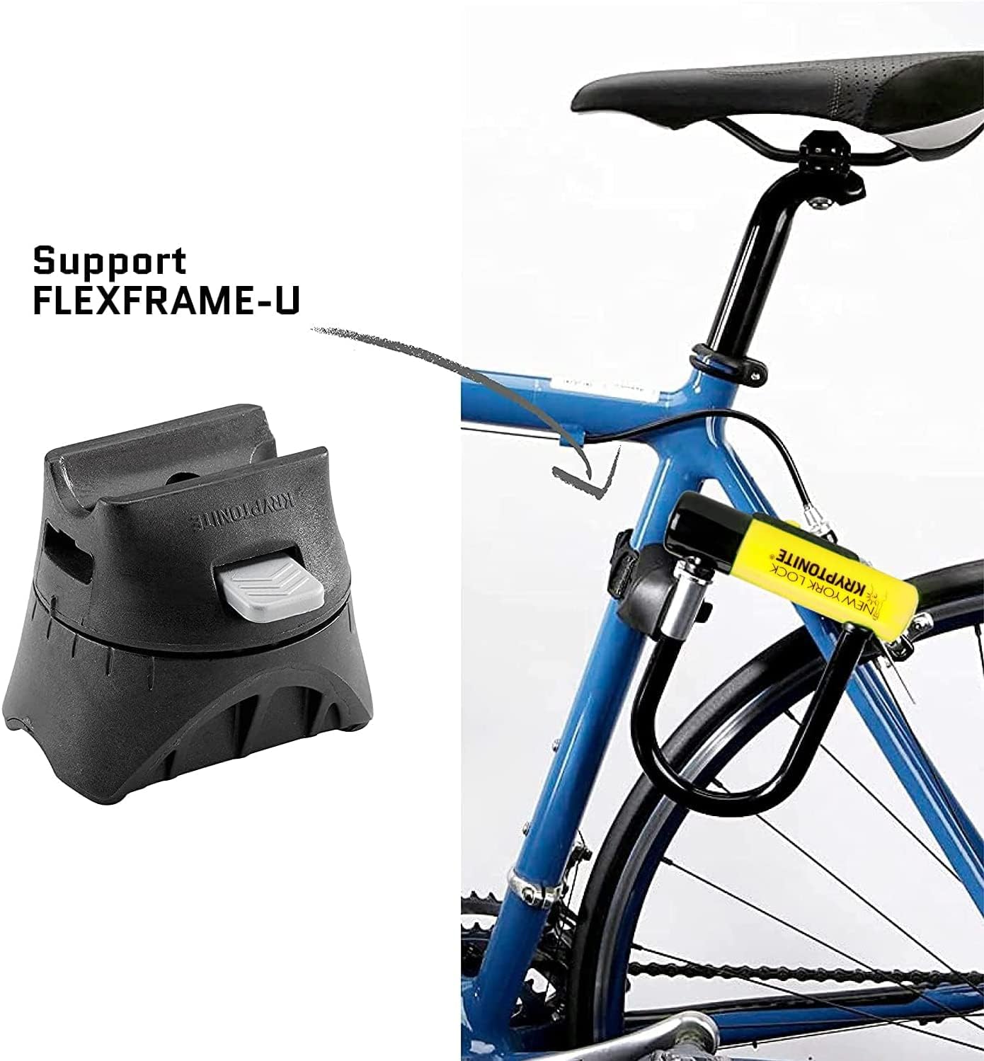 New York Standard Heavy Duty U-Lock, 16mm Anti-Theft Bike Lock | Heavy duty bicycle lock for e-bikes and scooters.