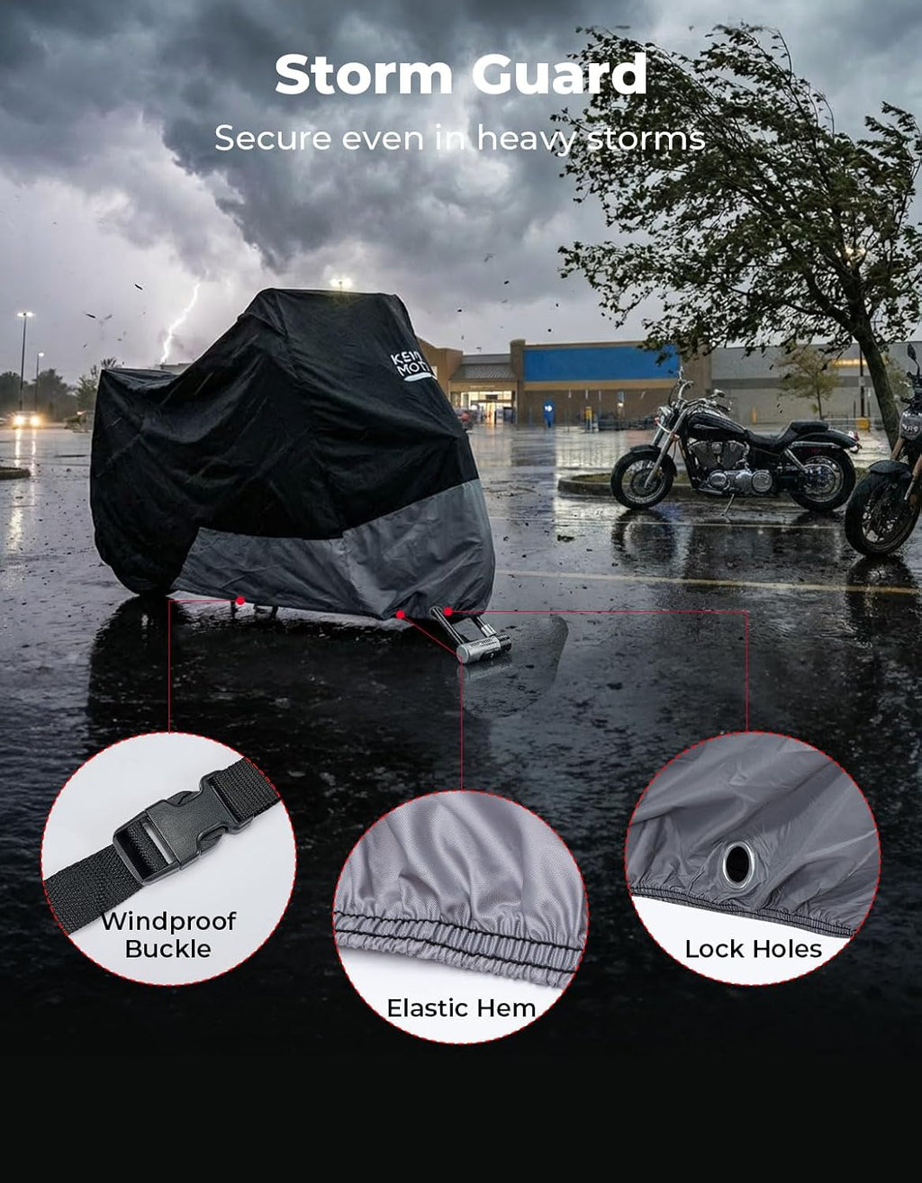 420D Heavy Duty Waterproof Outdoor Motorcycle Cover Side Top Box | Fit Adventure Fit For R1250 GS Tenere 700 KLR 650