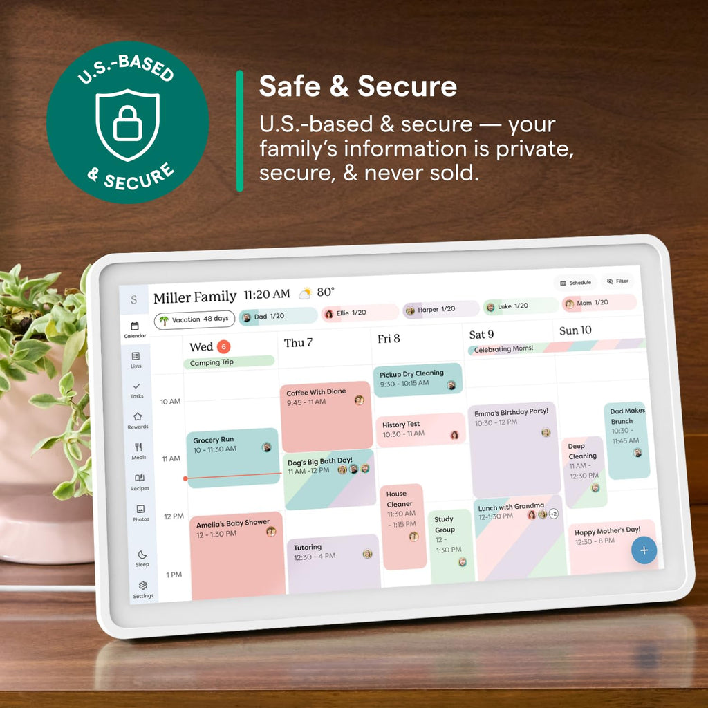 Calendar 2 – 15" Touchscreen Digital Calendar, Classic, White