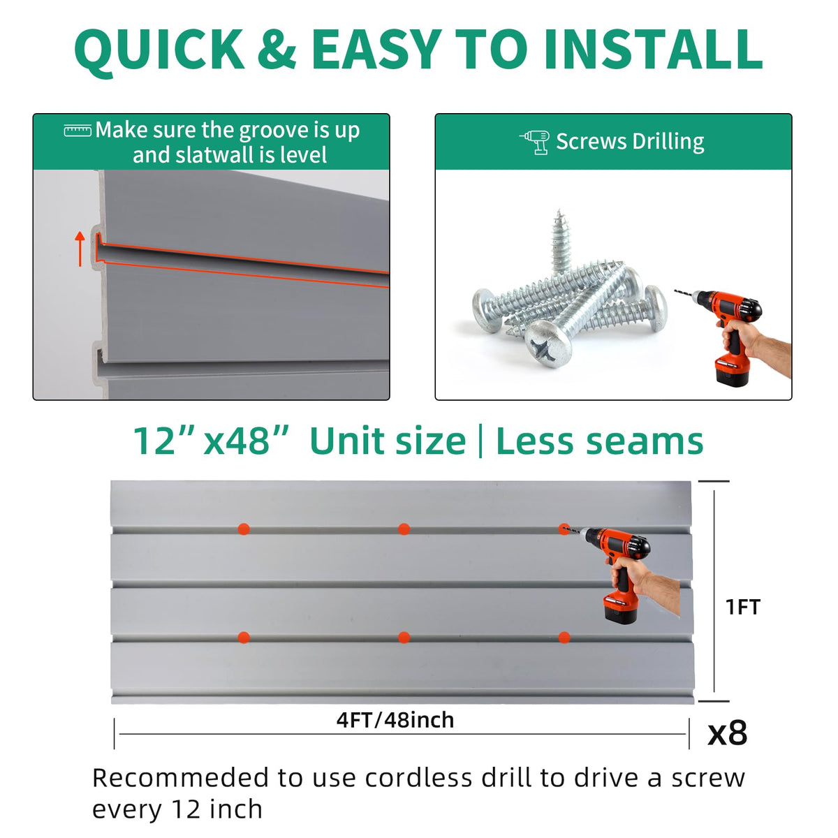 Slat Wall Paneling Garage Slat Wall Storage Systems Slatwall Panels Power Tool Organizer Wall Mount, PVC Garage