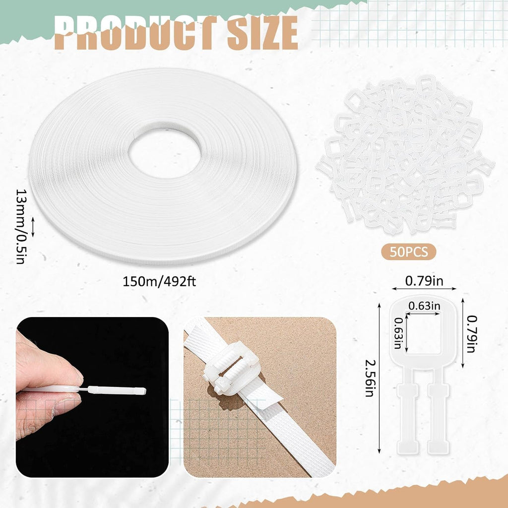 Banding Strapping, Pallet Strapping, Packaging Coil, 492' Length1/2 Width, Box Packing Tool Kit, Poly Plastic