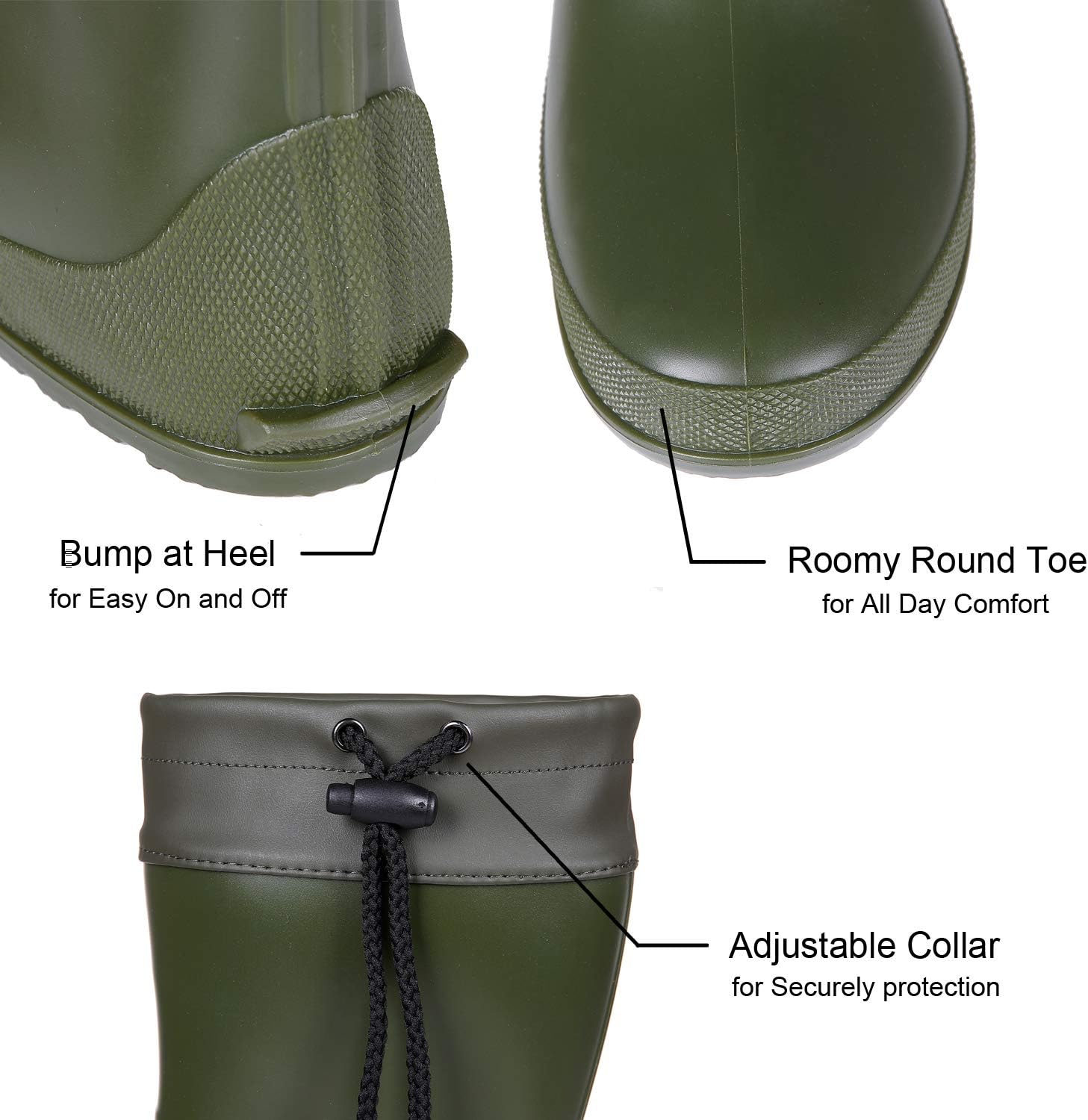 Women's Packable Lightweight Tall Rain Boots