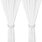 Luxury Crystal Beaded Magnetic Curtain Tieback, Purple