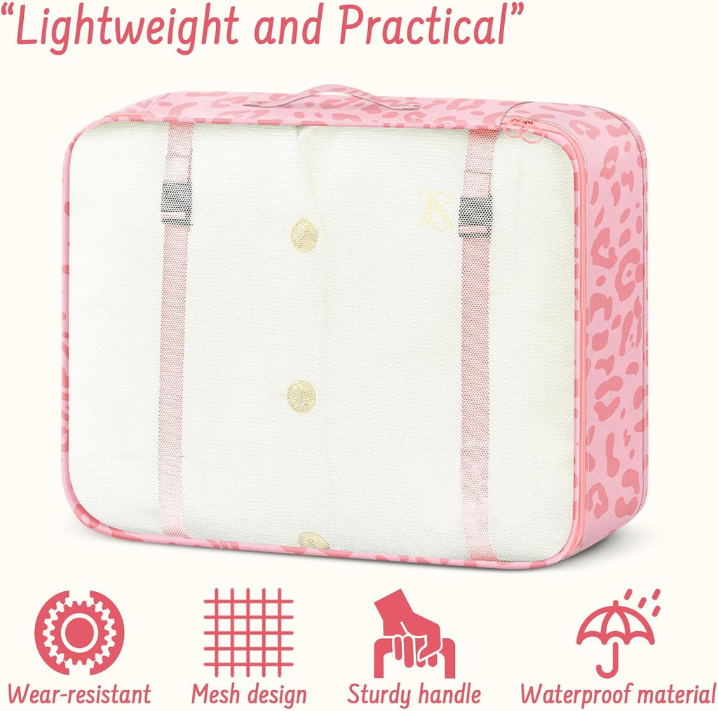 9 Set Packing Cubes for Travel Essentials - Lightweight Carry-On Luggage Organizer Bags with Shoe, Clothes & Laundry
