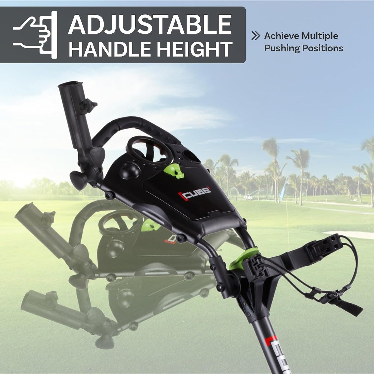 Cart - 3-Wheel Golf Push Cart