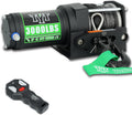 3000 lb ATV Winch with Wireless Remote and Wired Switch,12V DC Electric Winch Synthetic Winch Rope with Fairlead and