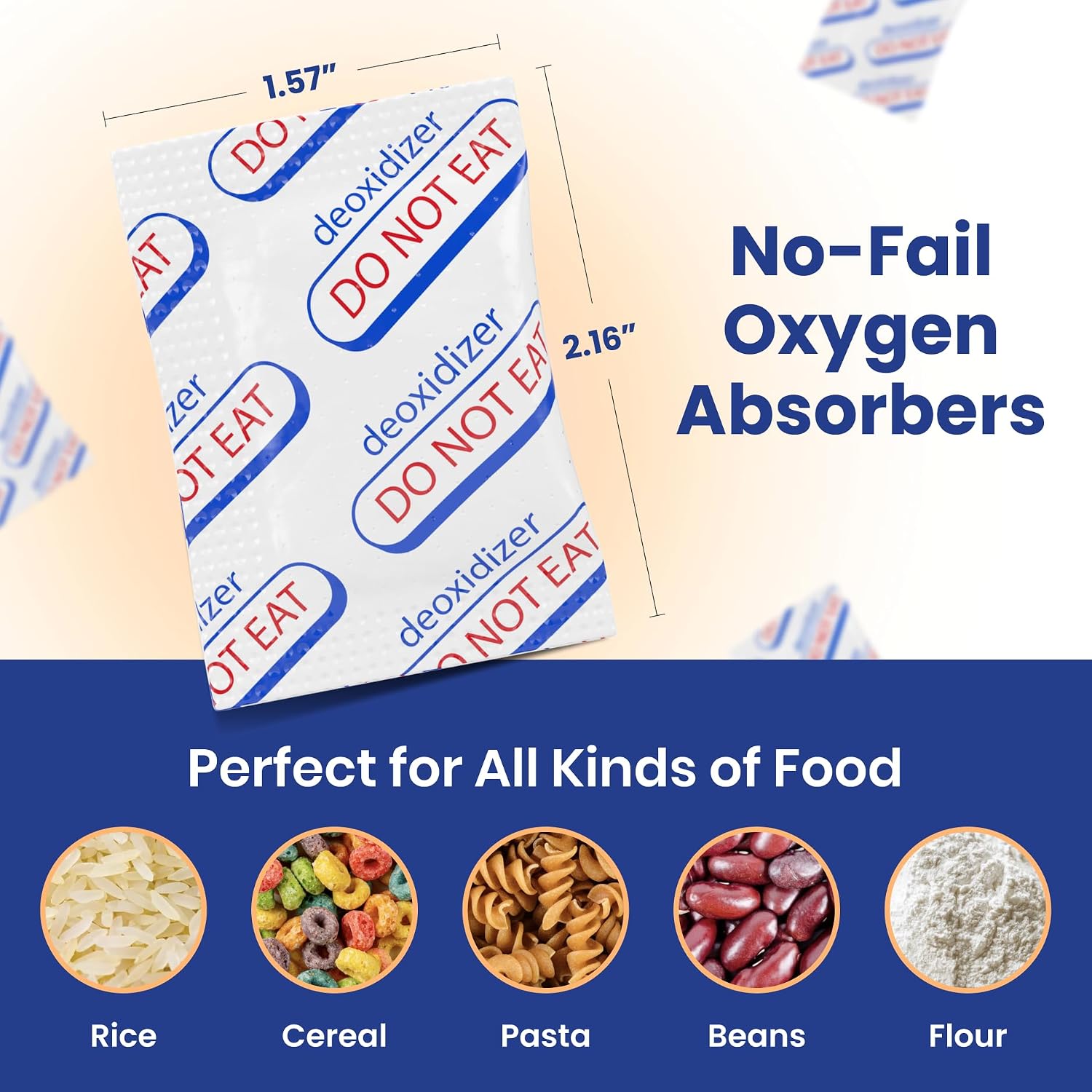 500cc Oxygen Absorbers - 100 Count - for Long Term Food Storage & Survival, Mylar Bags, Canning, Harvest Right Freeze