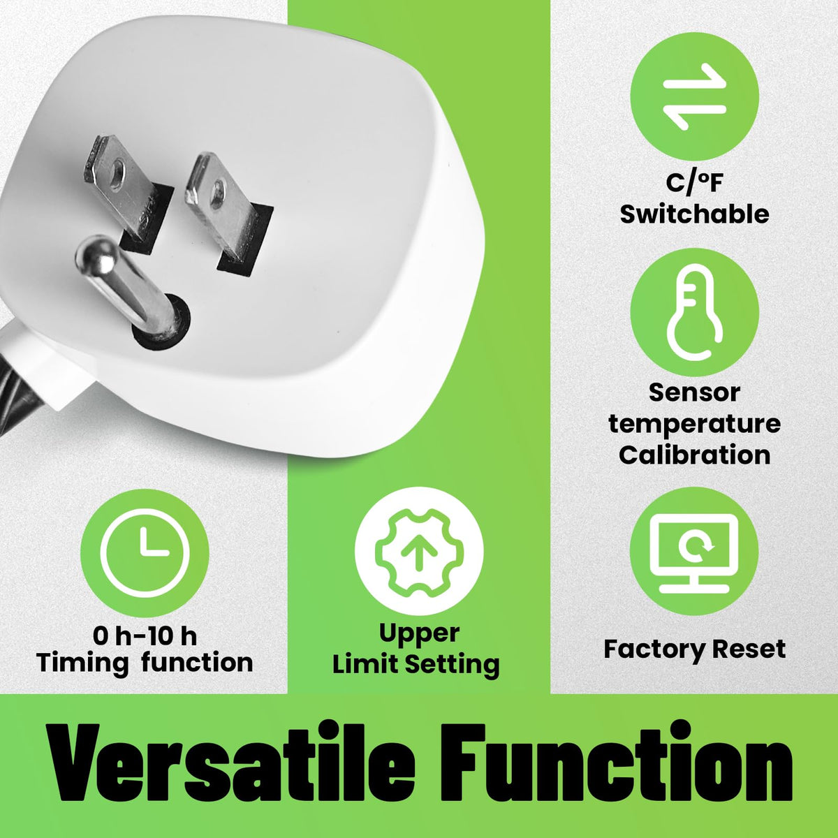 YeloDeer 120V Plug-in Digital Heating Temperature Controller Outlet