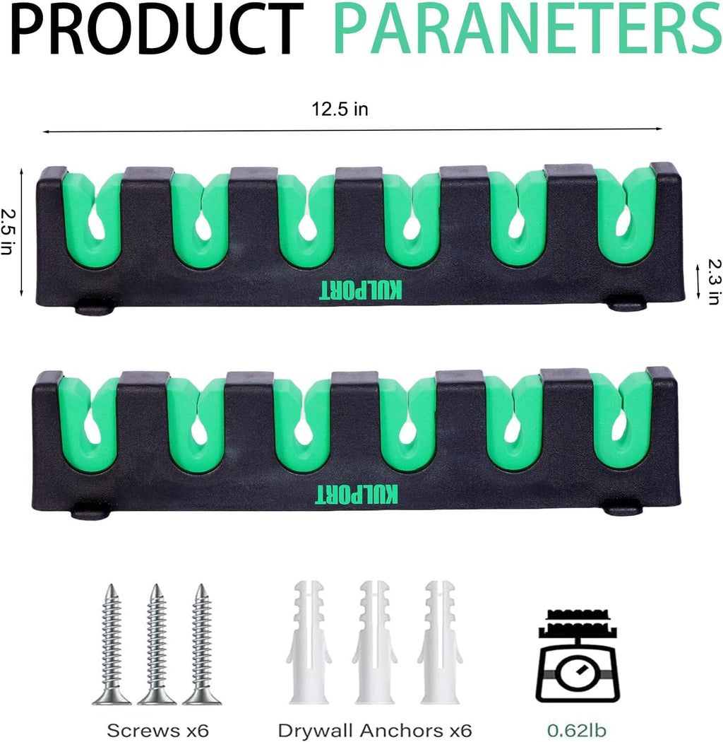 Fishing Rod Rack Holders Wall-Mounted Fishing Pole Holder & Rack, Fishing Pole Holders for Garage & Boat 6-Rod