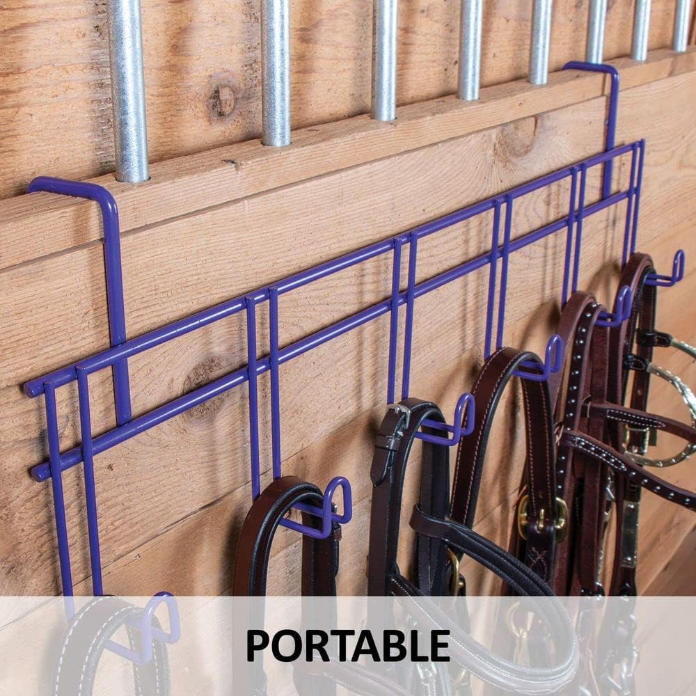 6 Hook Tack Rack with Hangers | Color Black | Lightweight Yet Durable | 6-Hook Design | Portable & Convenient |