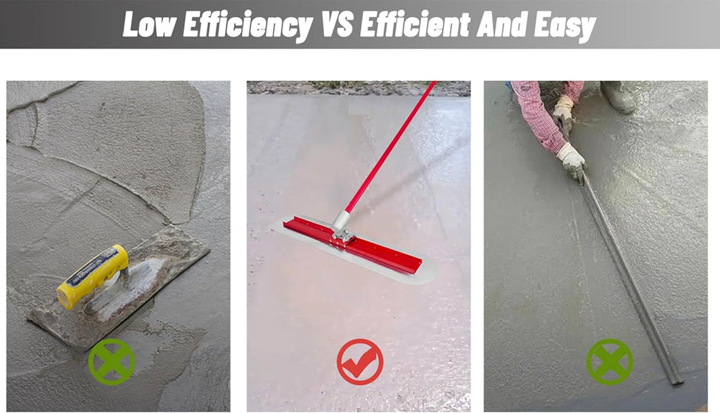 Bull Float Concrete Bull Float Tool Kit 48"x12" Fresno Round End Stainless Steel Board Kit Tool Cement Trowel Tools
