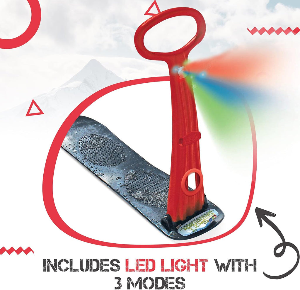 Winter Fun Foldable Snow Scooter, Ski Skooter, Snow Sled Kids Snowboard Multi-Purpose Snow Skate for Ages 8 & Up