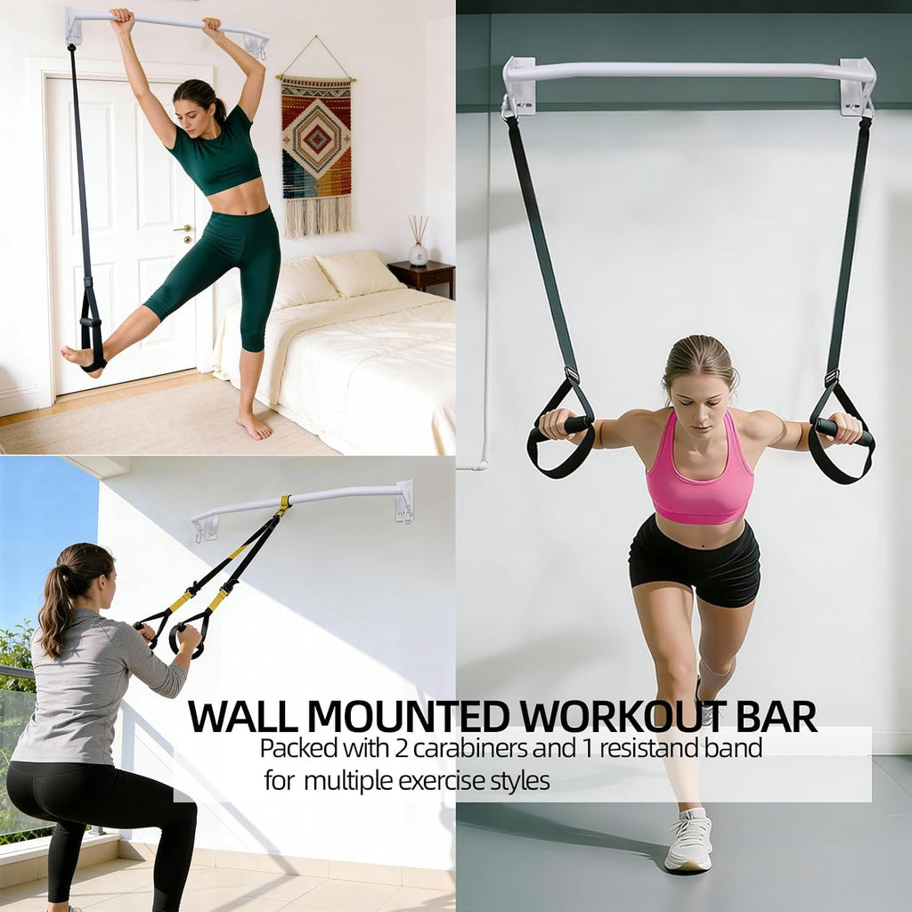 Wall Mounted Pull Up Bar Doorway, Heavy Duty Strength Training Pull-Up & Chin Up Bars for Doorframe, Support Beam or